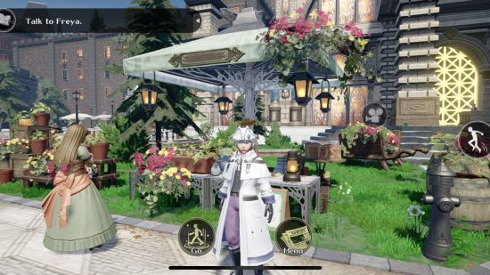 Kingdom Hearts Missing-Link preview - a screenshot of a player character standing in Scala ad Caelum
