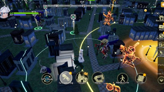 Kingdom Hearts Missing-Link preview - a screenshot showing the game in GPS mode