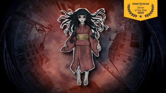 Switch games of the year - a ghostly-looking girl against a black and red blurred background