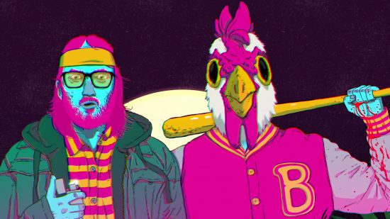 Top down games: Art from Hotline Miami using neon colours