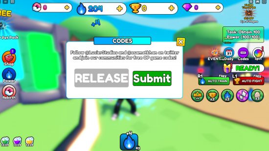 How to redeem Shoot Beam Simulator codes in the Roblox game
