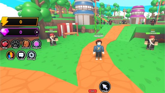 An in-game screenshot from Anime Punch Simulator