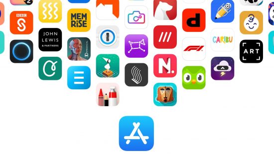 Image of different apps from the App Store icons for App Store sideloading news