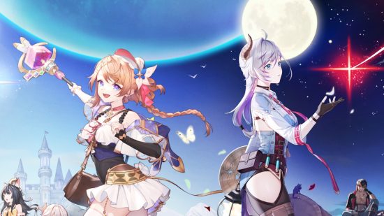 Atelier Reserliana tier list key art showing two characters in front of a night sky
