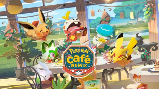 Cooking games: The key art for Pokemon Cafe Remix 