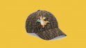 Fendi Pokemon: The Fendi Pokemon baseball cap featuring Dragonite pasted on a mango background