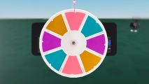 Spinning wheel in front of Spin for Free UGC game