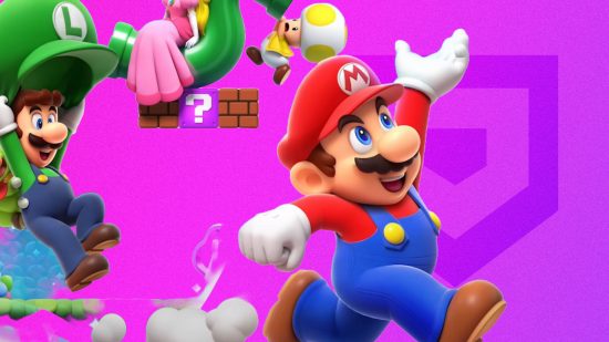 Super Mario Wonder characters in front of Pocket Tactics logo