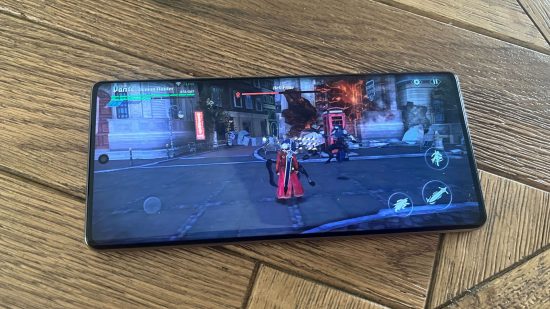 Image of Devil May Cry: Peak of Combat on-screen for Tecno Spark 20 Pro+ review