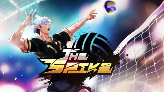Volleyball games: Key art from The Spike