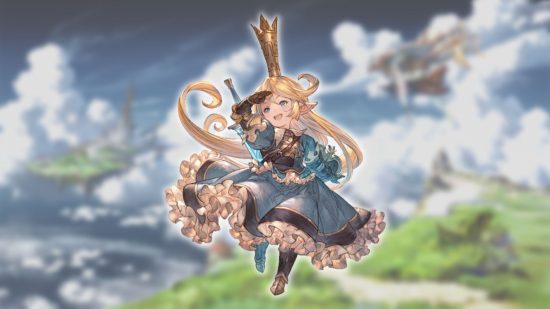 Granblue Fantasy Relink characters - Charlotta on a cloudy landscape background
