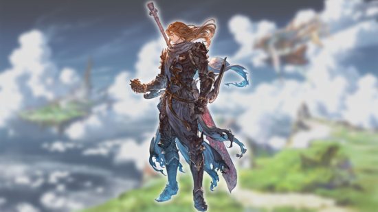 Granblue Fantasy Relink characters - Siegfried on a cloudy landscape background