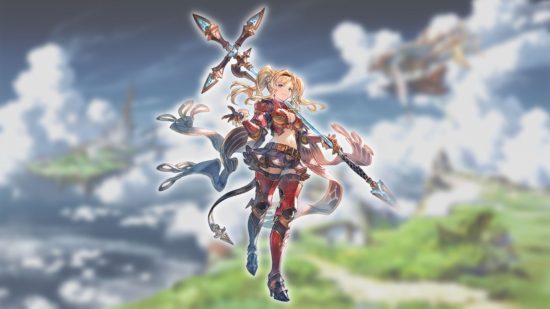 Granblue Fantasy Relink characters - Zeta on a cloudy landscape background