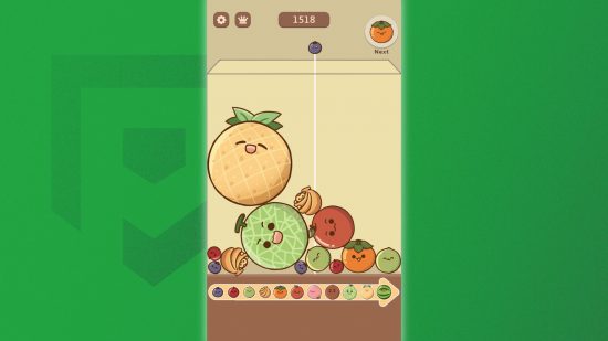 Suika Games - A screenshot of Monkey Land on a phone