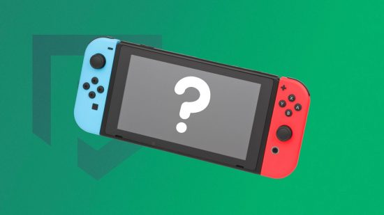 Switch 2 feature: a Switch console with a question mark on the front
