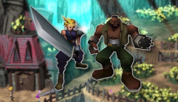 Boy games - Cloud and Barret from Final Fantasy 7 against a blurred background