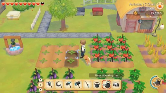 Screenshot of planting crops in Story of Seasons for best games like Stardew Valley list