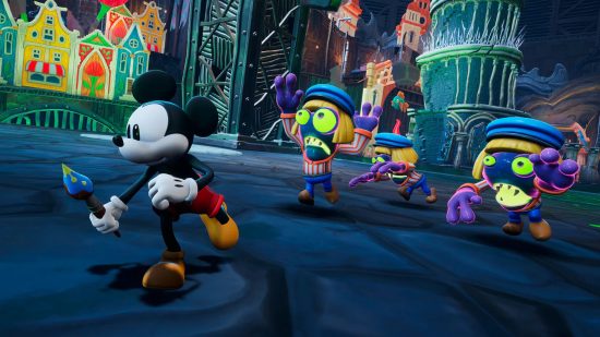 Mickey Mouse games: A screenshot from the upcoming Epic Mickey Rebrushed game