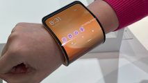 Motorola bendable concept phone on arm