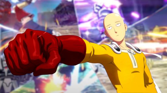 One Punch Man World saitama with fist extended