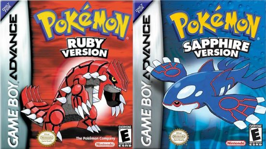 Pokemon Day 2024 predictions - key box art for Ruby and Sapphire showing Groudon and Kyogre
