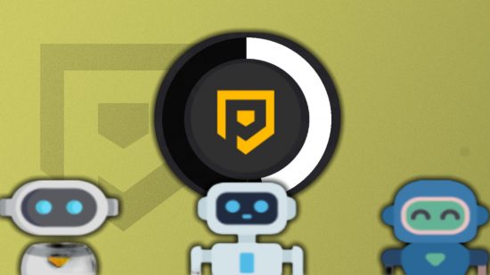 Rotate Simulator codes: A circle surrounding the PT logo with the little robots in front