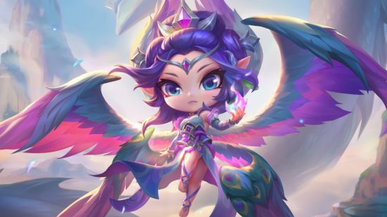 TFT tier list: Chibi Morgana in the sky from Inkborn Fables TFT set 11