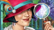 Mobile GameDev Awards - key art of June's Journey showing a woman holding a magnifying glass