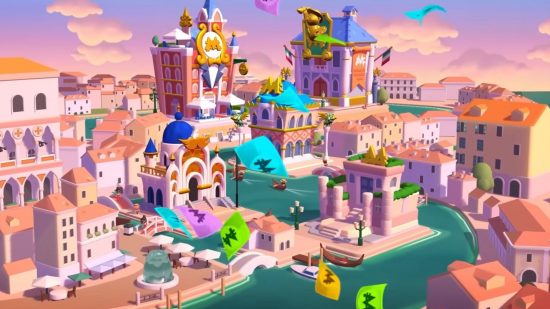 Screenshot of Venice in Monopoly Go for best Android games on PC guide
