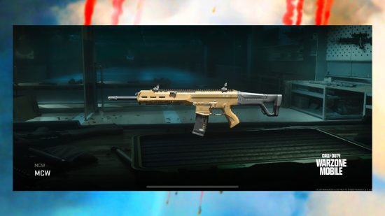 Screenshot for Call of Duty: Warzone Mobile best weapons guide showing the MCW