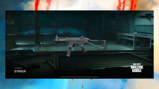 Capture d'écran du guide des meilleures armes de Call of Duty: Warzone Mobile montrant le Striker