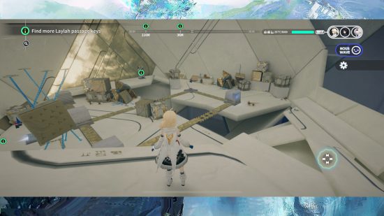 Ex Astris review - a screenshot of gameplay showing Vi3 standing in a puzzle room