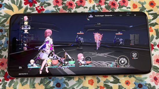 Custom image for Honor Magic6 Pro review showing Honkai Star Rail on the display