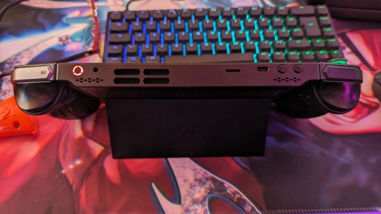 Custom image for Lenovo Legion Go review showing the top of the console