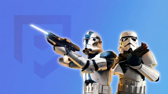 new star wars gamem - two stormtroopers holding guns
