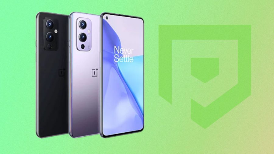 Various OnePlus phones on a green background
