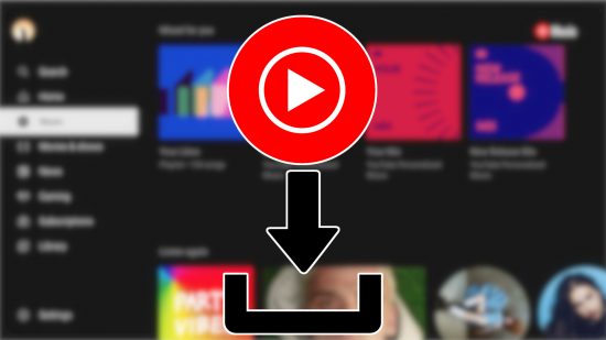Custom image for YouTube Music download guide with the Youtube Music icon and a download icon below