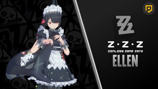 Zenless Zone Zero's Ellen standing next to text that says "ZZZ ELLEN"