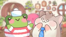 Hamster Inn review - a round frog and a round hamster wearing human clothes