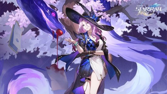 Honkai Star Rail Jade's official artwork showing her in front of a tree