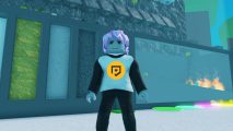 Idle Miner Tycoon codes - a character in Roblox standing in front of an atomated mining machine