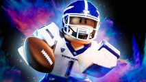 Voldex Ultimate Football aqcuisition - key art of the roblox game showing a football player