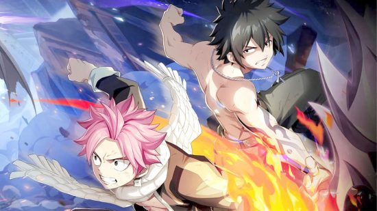 Fairy Tail: Fierce Fight codes key art showing two characters poised to fight as they throw fire punches