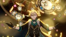 Honkai Star Rail codes - Aventurine surrounded by gold coins