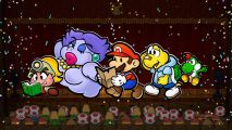 Custom image for Paper Mario: The Thousand-Year Door review with Mario and the gang on stage