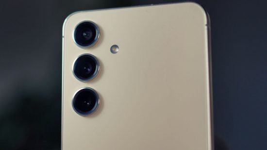 Custom image for Samsung Galaxy S24 review showing the camera lenses on the phone