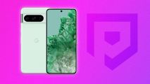 Custom image for Google Pixel 9 leak news with a Pixel 8 on a purple background