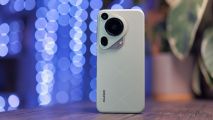 Custom image for Huawei Pura 70 Ultra review showing the back of the phone with camera mount