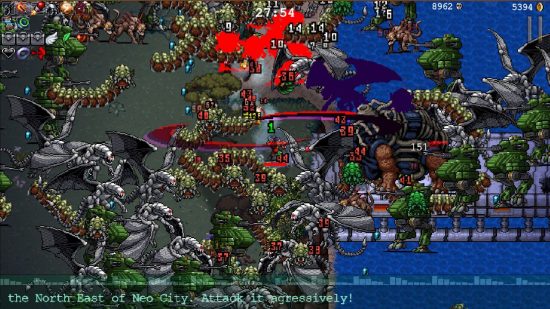 Recensione del DLC Vampire Survivors Operation Guns con una schermata di gioco caotica nella nuova fase DLC