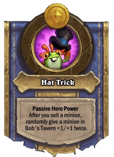 The Hat Trick card in Hearthstone battlegrounds
